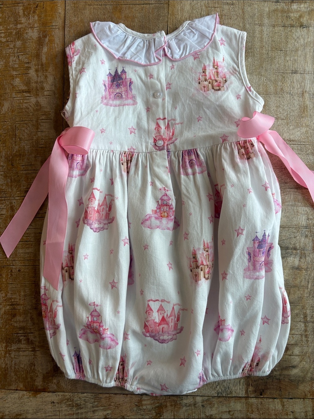 Lulu Bebe Girls Castle Bubble Romper 24m - Picture 4 of 5